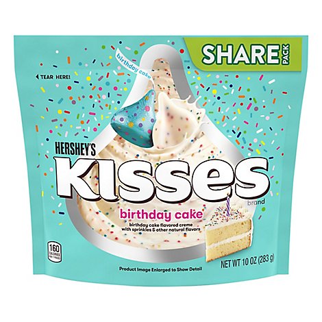 Kisses Birthday Cake White Chocolate - 10 OZ