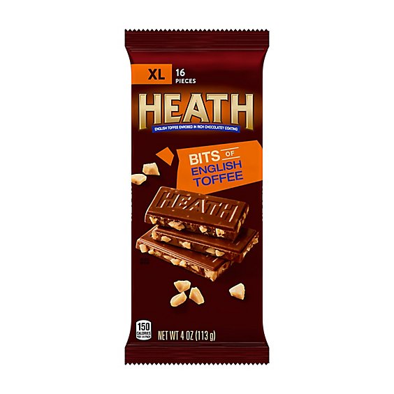 Heath Chocolatey English Toffee Xl Christmas Candy Bar 16 Count - 4 Oz