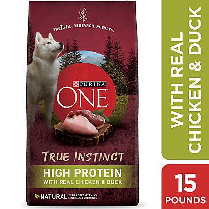 Purina ONE True Instinct Chicken And Duck Dry Dog Food - 15 Lb - Image 1