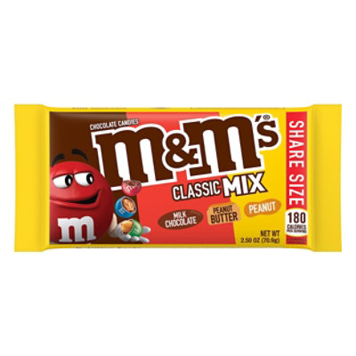 M&MS Classic Mix Chocolate Candy Share Size - 2.5 Oz