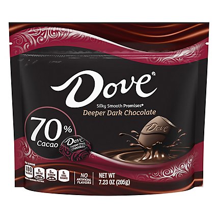 Dove Promises 70% Cacao Deeper Dark Chocolate Candy - 7.23 Oz - Image 3