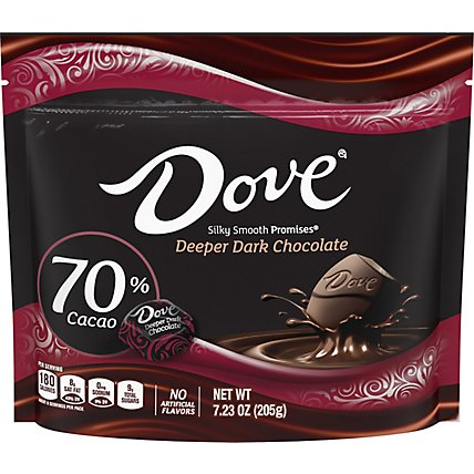 Dove Promises 70% Cacao Deeper Dark Chocolate Candy - 7.23 Oz - Image 2