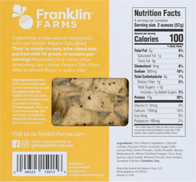 Franklin Farms Lemon Pepper Tofu Bites - 8 OZ - Image 6