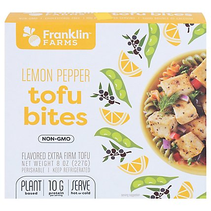 Franklin Farms Lemon Pepper Tofu Bites - 8 OZ - Image 2