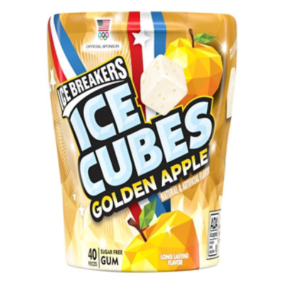 Ice Breakers Ice Cubes Golden Apple Flavored Gum Bottle Pack - EA