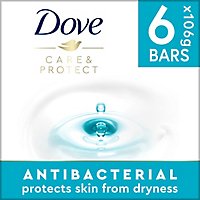 Dove Antibacterial Care & Protect Bar Soap - 6-3.75 OZ - Image 2