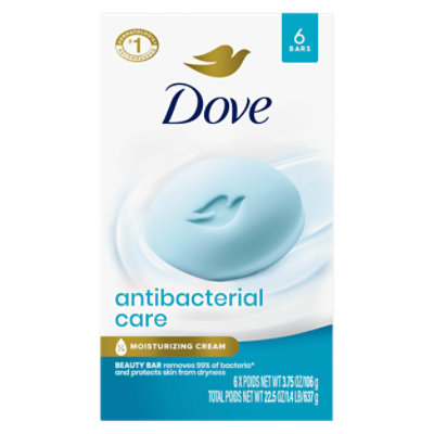 Dove Antibacterial Care & Protect Bar Soap - 6-3.75 OZ