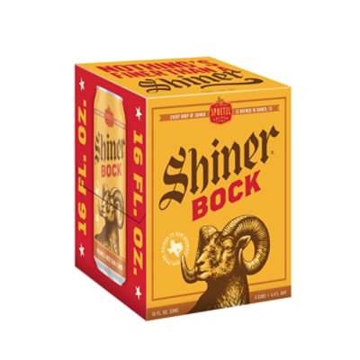 Shiner Bock  In Cans - 4-16 FZ - Image 1
