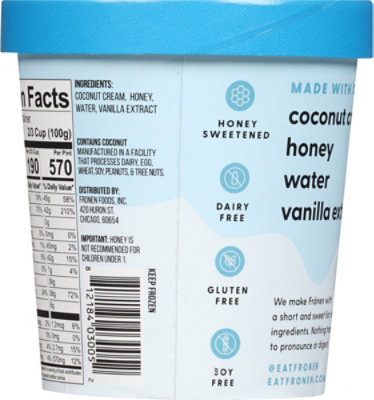 Fronen Ice Cream Vanilla Nondairy - 16 OZ - Image 5