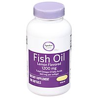 Signature Care Fish Oil 1200mg Lemon Flavor Softgel - 180 CT - Image 3