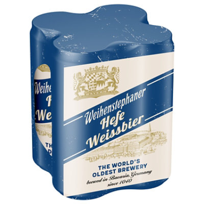 Weihenstephaner Hefeweissbier Wheat Ale In Cans - 4-16.9 Fl. Oz. - Image 1