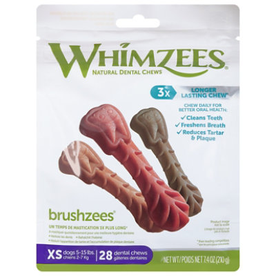 Whimzees Natural Dog Dental Treats Xs - 28 CT