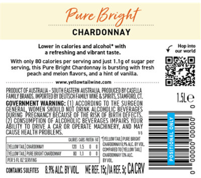 Yellow Tail Pure Bright Chardonnay - 1.5 Liter - Image 2
