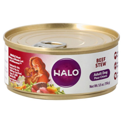 Halo Dog Food Beef Stew 5.5 OZ Haggen