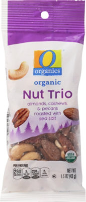 O Organics Nut Trio Roasted W/sea Salt - 1.5 OZ - Image 2