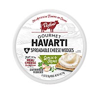 Dofino Gourmet Garlic & Herbs Havarti Spreadable Cheese Wedges - 4 OZ