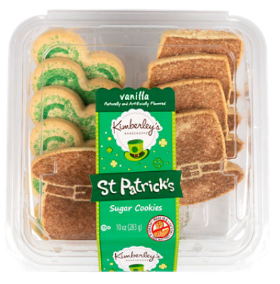 Kb St Patricks Shamrock & Hat Sugar Cookies - 10 OZ - Image 1
