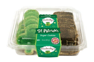 Kb St Patricks Shamrock & Hat Sugar Cookies - 10 OZ - Image 1