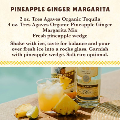 Tres Agaves Organic Pineapple Ginger Margarita Mix Bottle - 1 Liter - Image 4