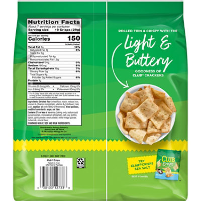 Club Crisps Ranch Baked Snacks - 7.1 Oz - Image 6