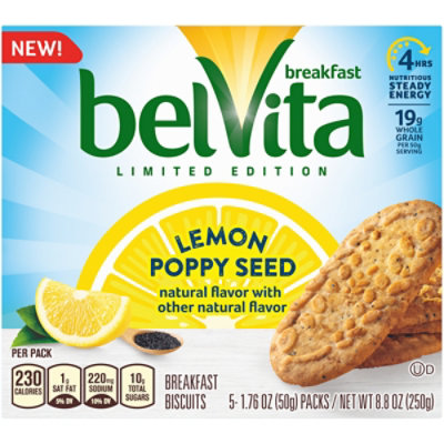 belVita Breakfast Biscuits Lemon Poppy Seed 5 Pack - 8.8 Oz - Image 2