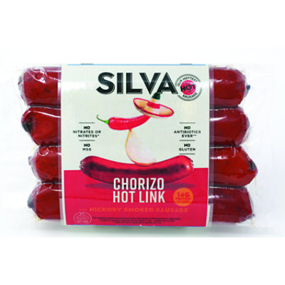 Silva All Natural Abf Hot Link Sausage 12 oz