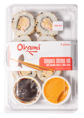 Fujisan Okami Tempura Shrimp Roll* - 6 Count (Available After 11