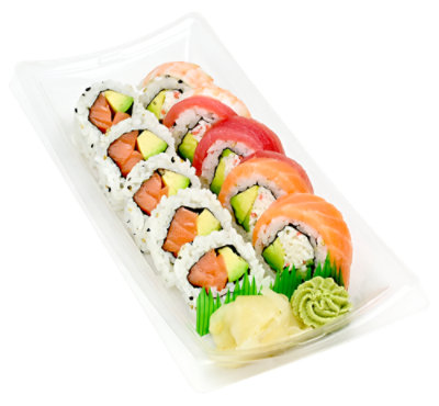 ZENSHI Duo Combo Rainbow & Salmon Avo Roll - 8.97 Oz (Available After 11 AM)