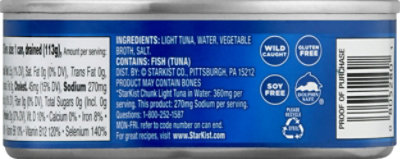 Starkist Chunk Light Tuna In Water 25% Less Sodium - 5 OZ - Image 6