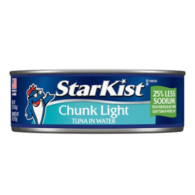 Starkist Chunk Light Tuna In Water 25% Less Sodium - 5 OZ - Image 1