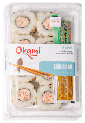 Okami Sushi California Roll - 8 PC - Image 1