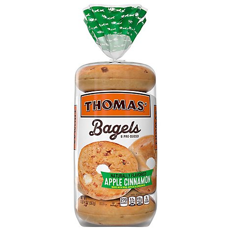 Thomas Apple Cinnamon Bagels 20 Oz - 6 CT