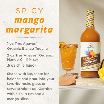 Tres Agaves Organic Mango Chili Margarita Mix Bottle - 1 Liter - Image 4