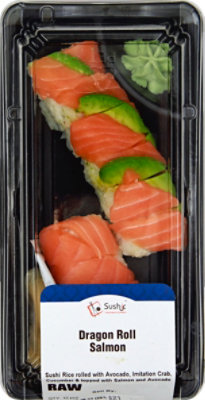 Sushic Dragon Roll Salmon* - 10 Count (Available After 11 AM) - Image 2