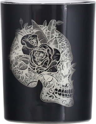 Debi Lilly Floral Skull Candle Lg - EA - Image 2