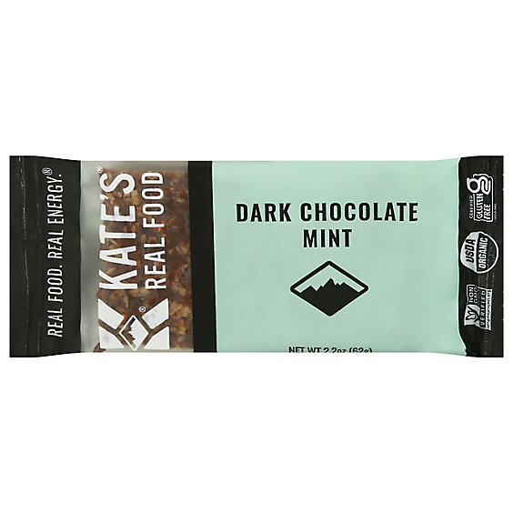 Kates Real Food Dark Chocolate Mint Energy Bar - 2.2 OZ