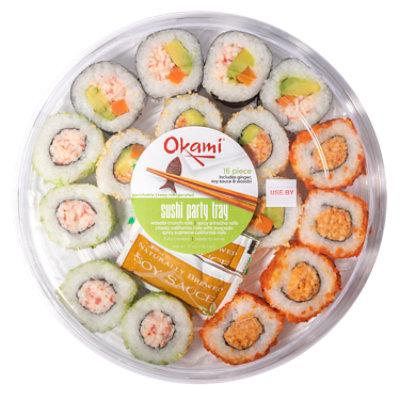 Okami Sushi Party Tray* - 16 Count (Available After 11 AM) - Image 1