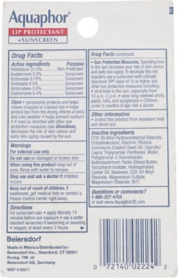Aquaphor Repairs & Protects Lip Protection + Sunscreen - 2-0.35 Fl. Oz. - Image 4
