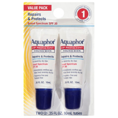 Aquaphor Repairs & Protects Lip Protection + Sunscreen - 2-0.35 Fl. Oz. - Image 1