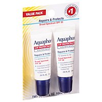 Aquaphor Repairs & Protects Lip Protection + Sunscreen - 2-0.35 Fl. Oz. - Image 1