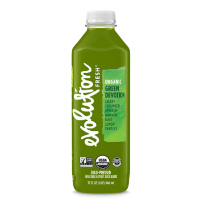 Evolution Fresh Organic Green Devotion Cold Pressed Vegetable & Fruit Juice Blend - 32 Fl. Oz.