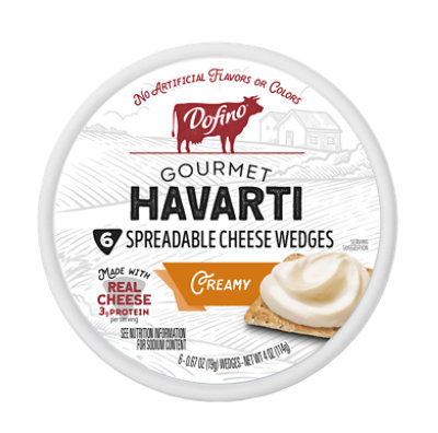 Dofino Gourmet Creamy Havarti Spreadable Wedges - 4 OZ - Image 1