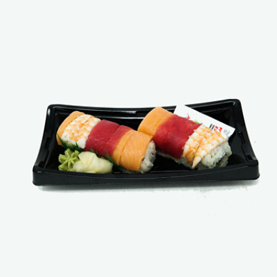 Samurai Sushi Rainbow Roll 10 Pc - 11.2 OZ - Image 1