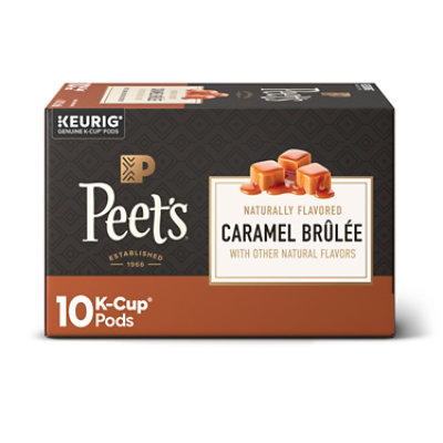 Peet's Coffee Caramel Brulee Light Roast Single Serve Coffee Pods - 10 Count