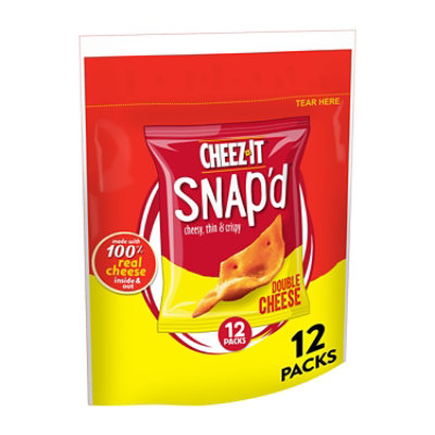 Cheez-It Snapd Cheese Cracker Chips Thin Crisps Double Cheese 12 Count ...