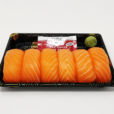 Sushi Station  Salmon Nigiris* - 6 Count (Available After 11 AM) - Image 1