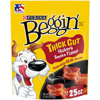 Purina Beggin Dog Treats Thick Cut Hickory Smoke - 25 Oz