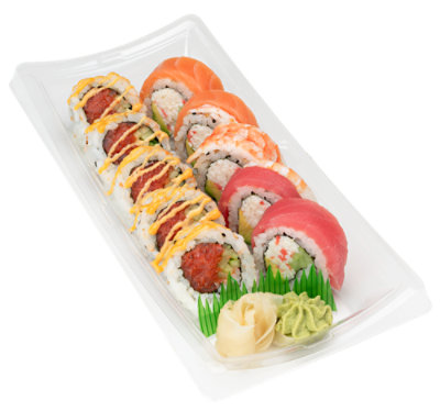 ZENSHI Duo Combo Rainbow & Spicy Tuna Roll - 8.59 Oz - Image 1