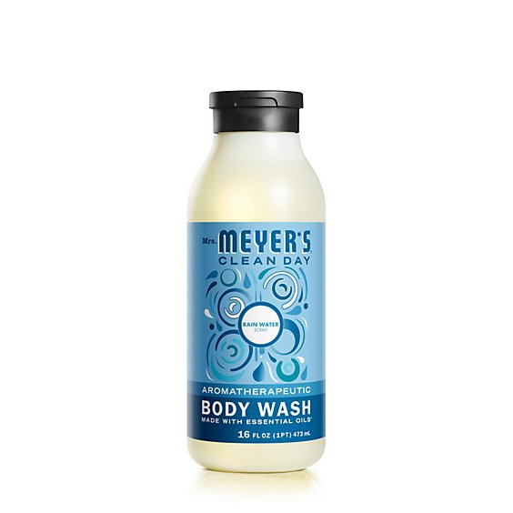 Mrs. Meyers Body Wash Moisturizing Essential Oils Rain Water Scent - 16 Oz