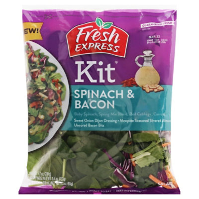 Fresh Express Spinach & Bacon Salad Kit - 7.7 OZ - Image 3